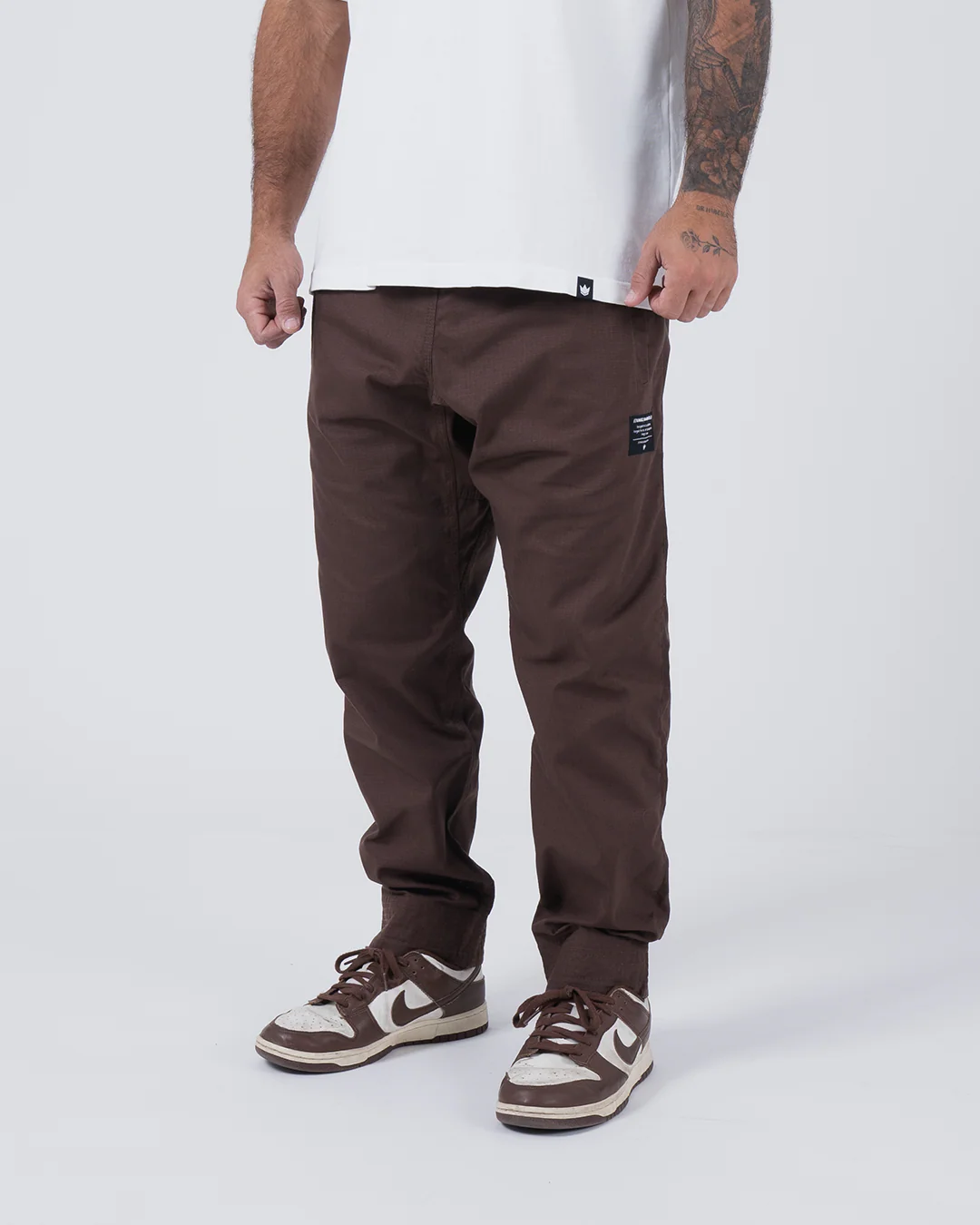 Casual Rip Stop Gi Pant - Brown - Image 2