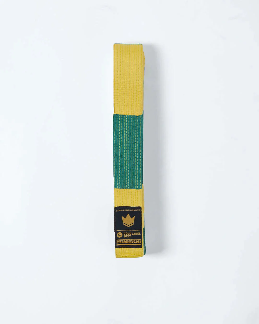 Gold Label V2 BJJ Belts - Yellow/Green - Image 2
