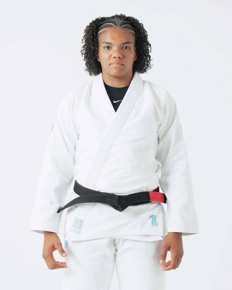The ONE Womens Jiu Jitsu Gi - White/Sky Blue